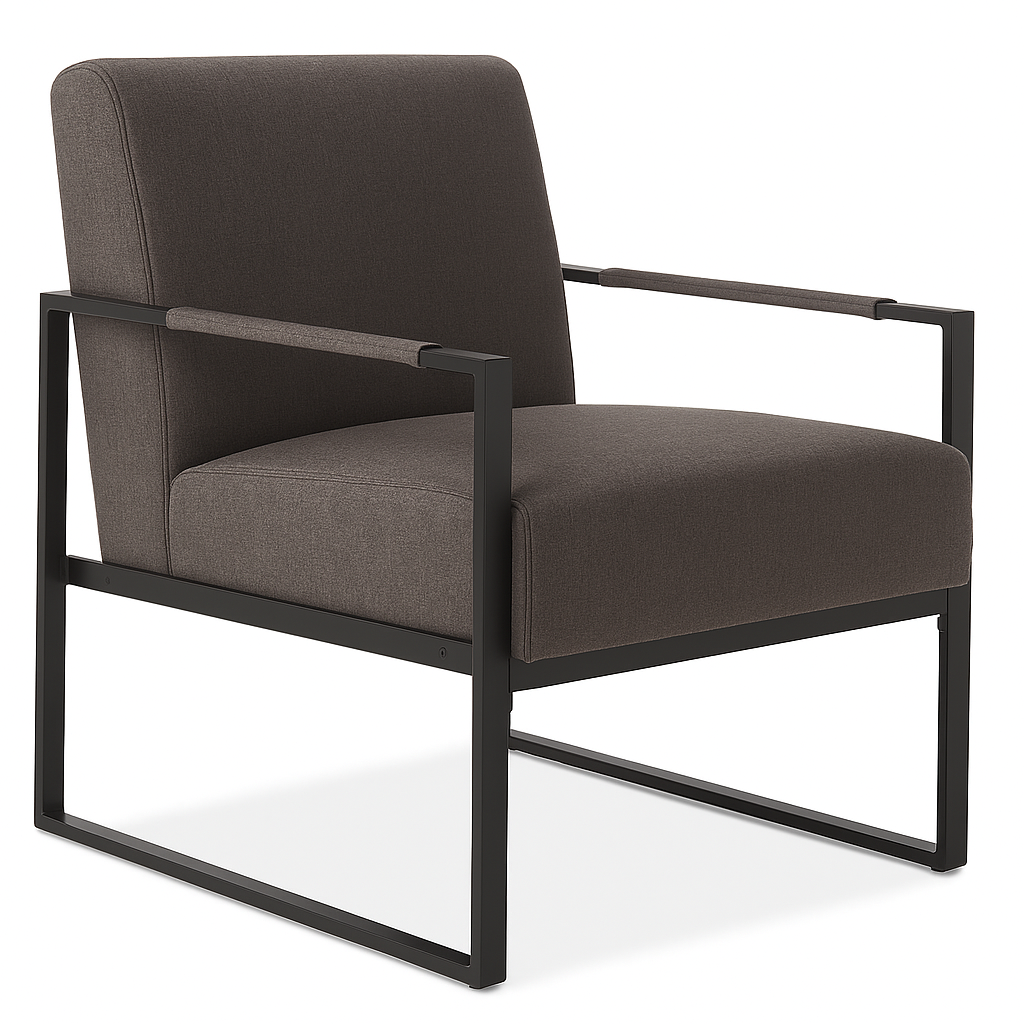 Rue Armchair – Grey | Modern Lounge Chair with Sculpted Comfort