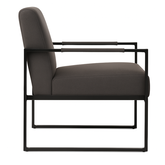 Rue Armchair – Grey | Modern Lounge Chair with Sculpted Comfort