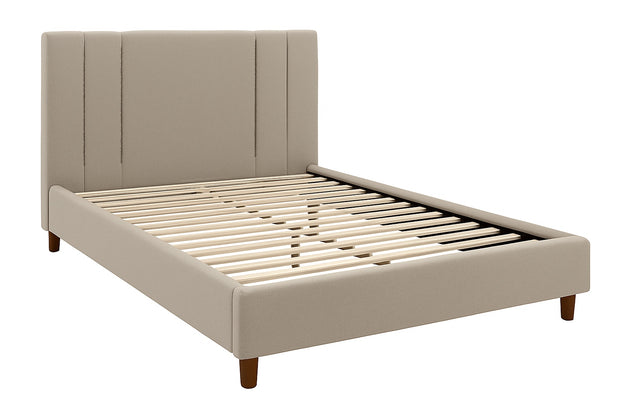 Harbor Upholstery Bed – Grey | Modern Tufted Headboard Bed