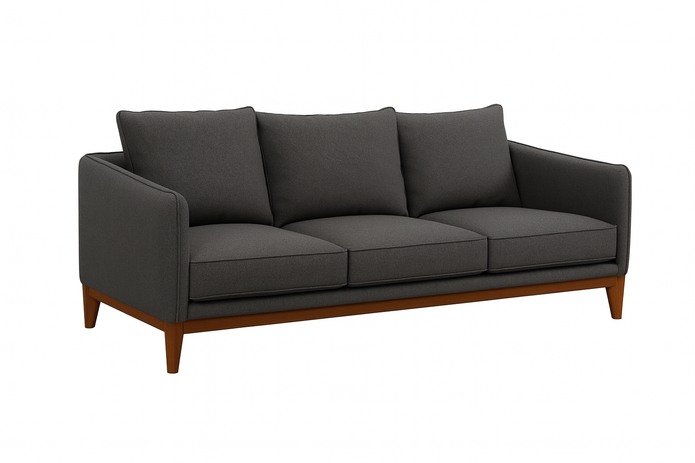 Mellow Edges — 9-Piece Home Furniture Combo (Grey, Off-White & Walnut)