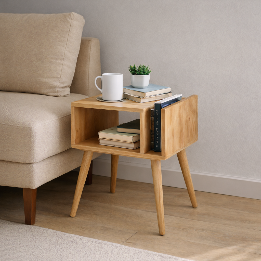 Nativa Elio luxury solid wood bedside table from Vellora Collection by DF2H