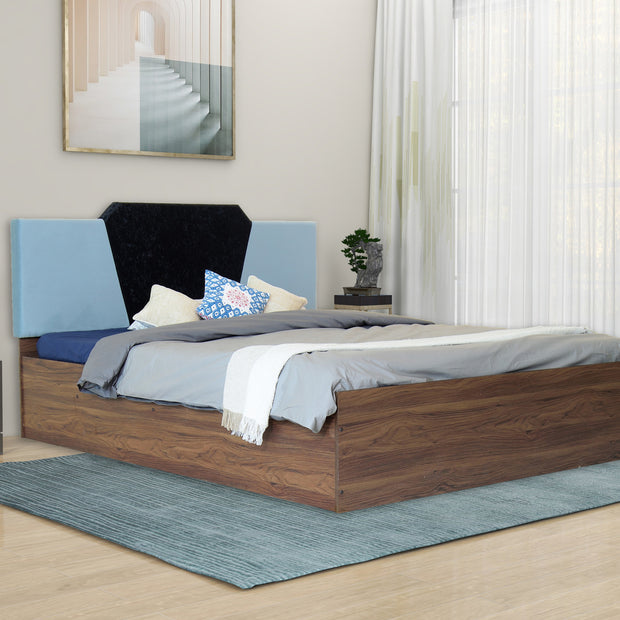 Nadi Queen Bed – Leatherette Upholstered Bed with Box Storage – DF2H