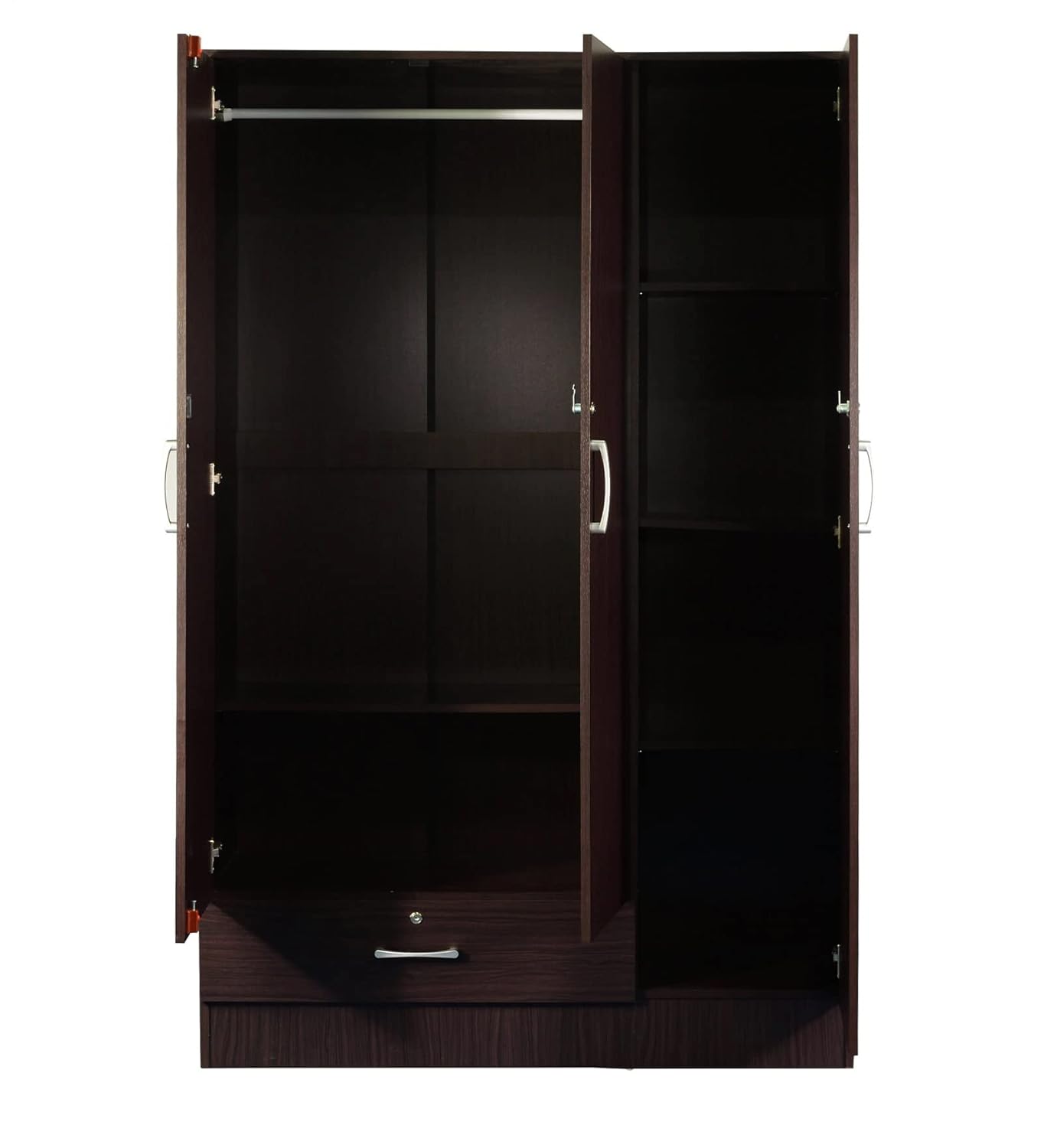 Housen 3-Door Wardrobe with Shelves (Engineered Wood)
