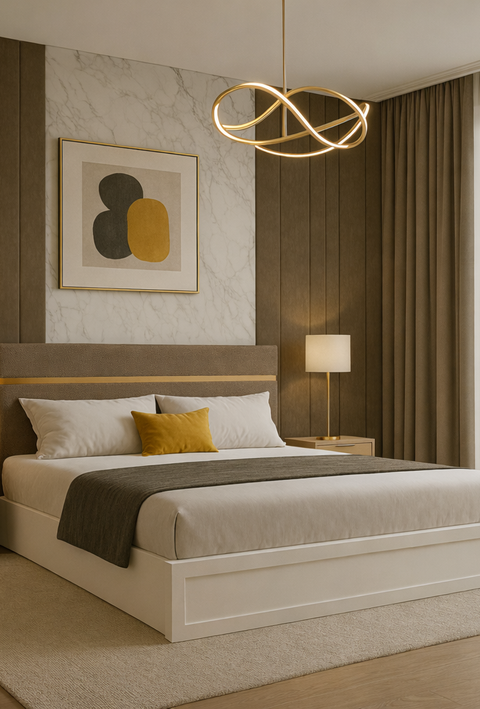 SOLENE Skyline modern luxury bed with contemporary design