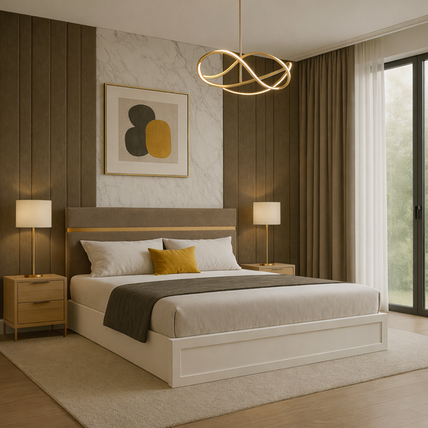 SOLENE Skyline modern luxury bed with contemporary design