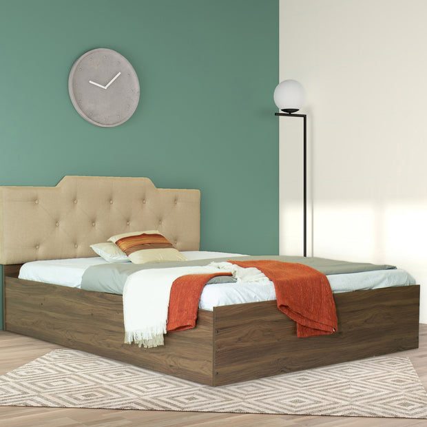 Prajna Queen Bed – Leatherette Upholstered Bed with Box Storage – DF2H