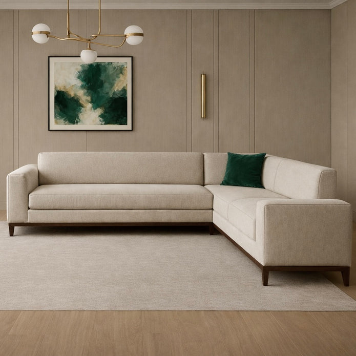 NOX Platform modern luxury leather sofa with wide seating