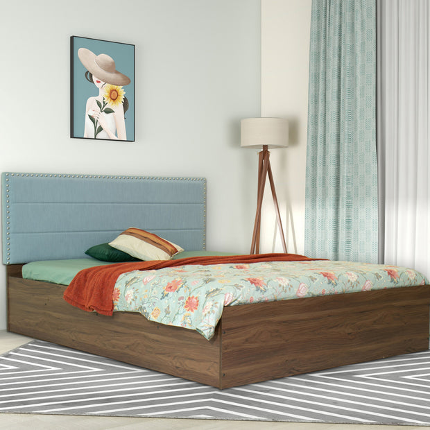 Samadhi Queen Bed – Leatherette Upholstered Bed with Box Storage – DF2H