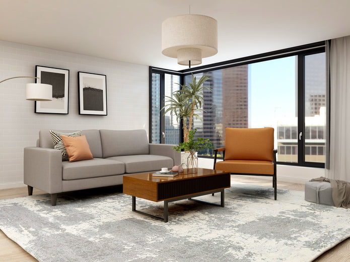 Skyline Sanctuary — 9-Piece Home Furniture Combo (Grey & Walnut)