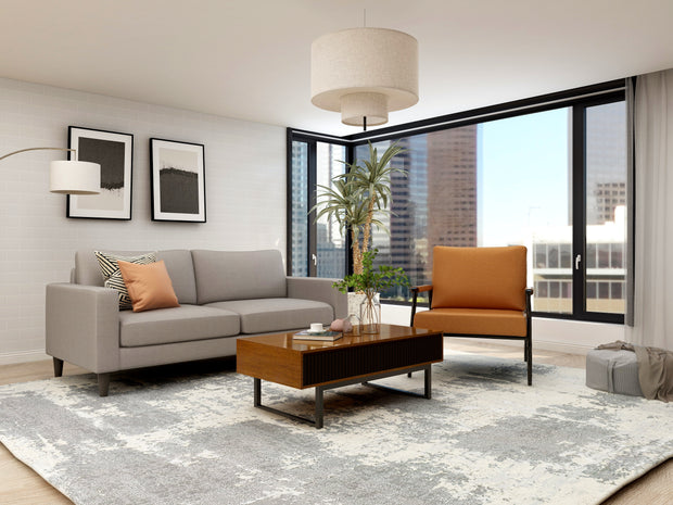 Skyline Sanctuary — 9-Piece Home Furniture Combo (Grey & Walnut)