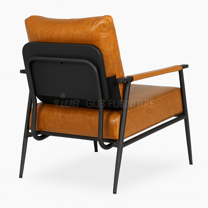 Noir Armchair - Modern Fabric Accent Chair (Grey)