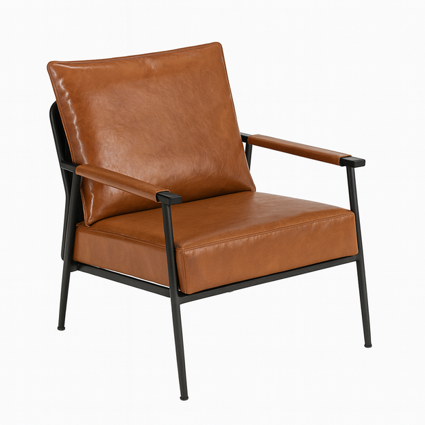 Noir Armchair - Modern Fabric Accent Chair (Grey)