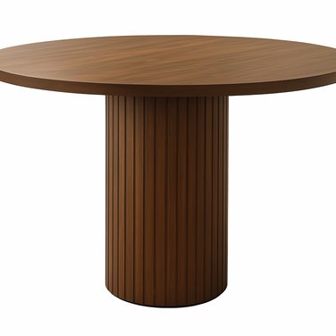 Orla Dining Table - Solid Wood in Rich Walnut Finish (4-6 Seater)