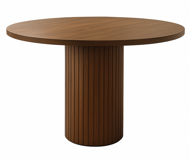 Orla Dining Table – Solid Wood in Rich Walnut Finish (4-6 Seater)