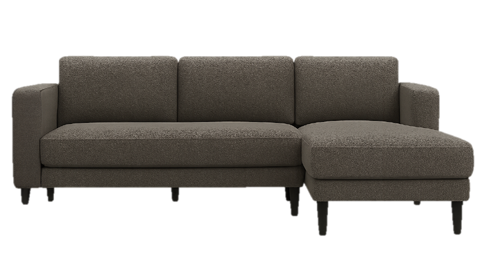 Axis 3-Seater Sofa — Modern Fabric Sofa (Beige & Grey)