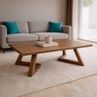 Teka Grainline luxury solid wood coffee table from Aurelia Collection by DF2H