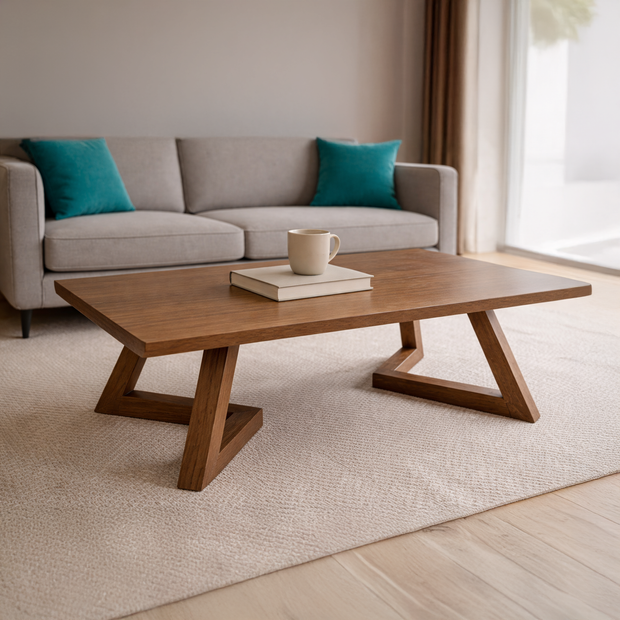 Teka Grainline luxury solid wood coffee table from Aurelia Collection by DF2H