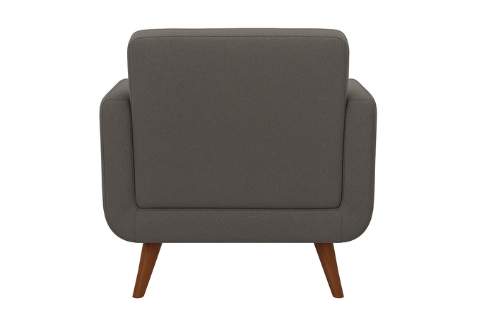 Noir Armchair — Modern Fabric Accent Chair (Grey)