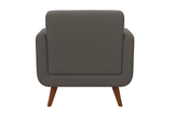 Noir Armchair — Modern Fabric Accent Chair (Grey)
