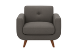 Noir Armchair — Modern Fabric Accent Chair (Grey)