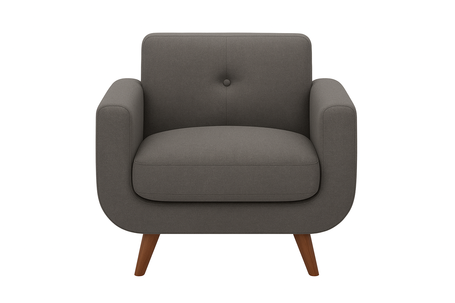 Noir Armchair — Modern Fabric Accent Chair (Grey)
