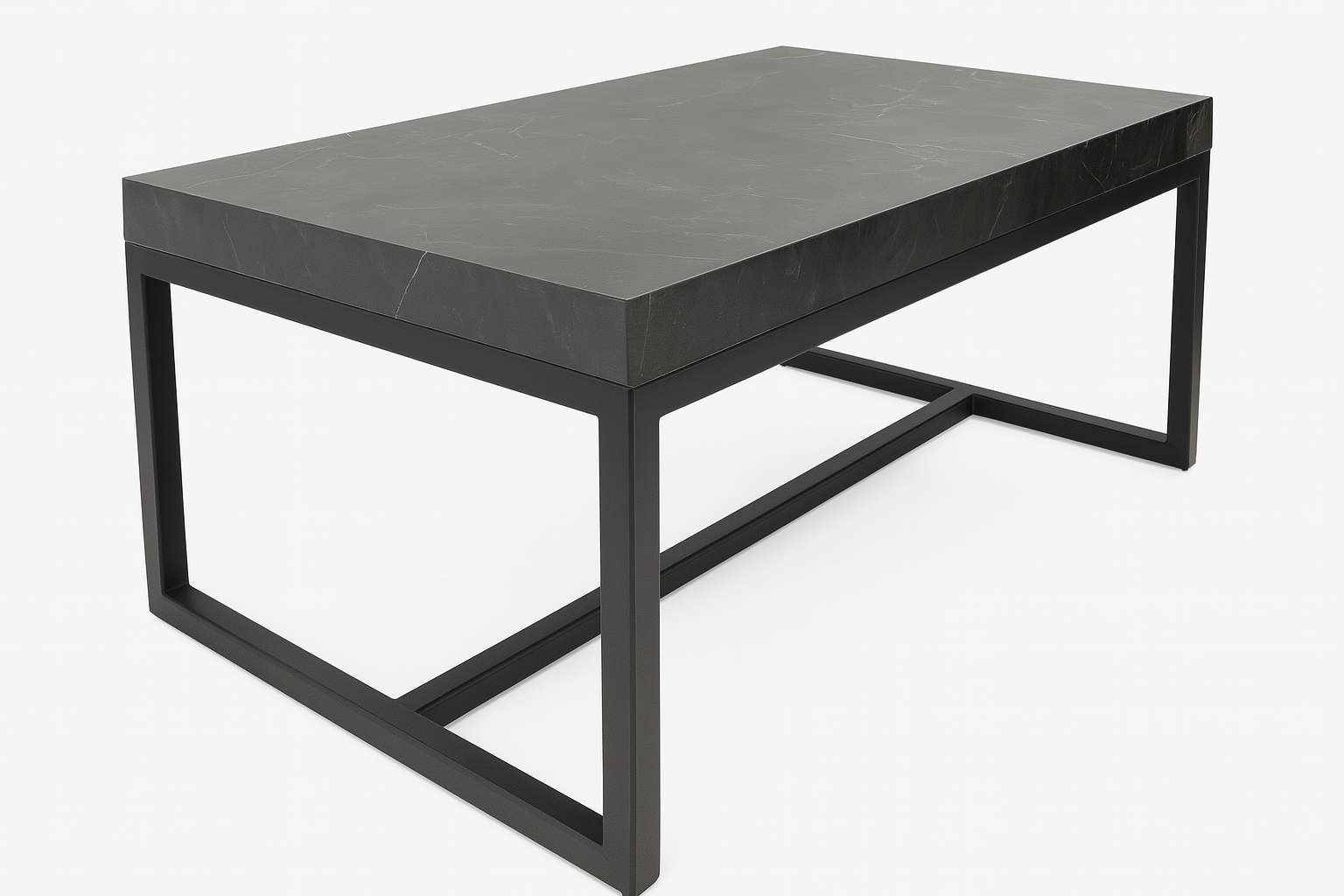 Urbanite Dining Table (Grey) – Solid Wood, 4–6 Seater