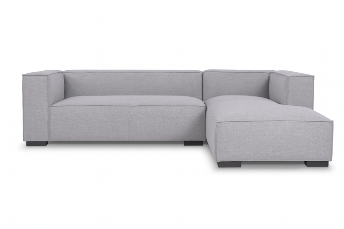 Palms 3-Seater Sofa — Modern Fabric Lounger (Grey)