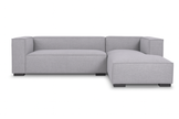Palms 3-Seater Sofa — Modern Fabric Lounger (Grey)