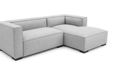 Palms 3-Seater Sofa — Modern Fabric Lounger (Grey)