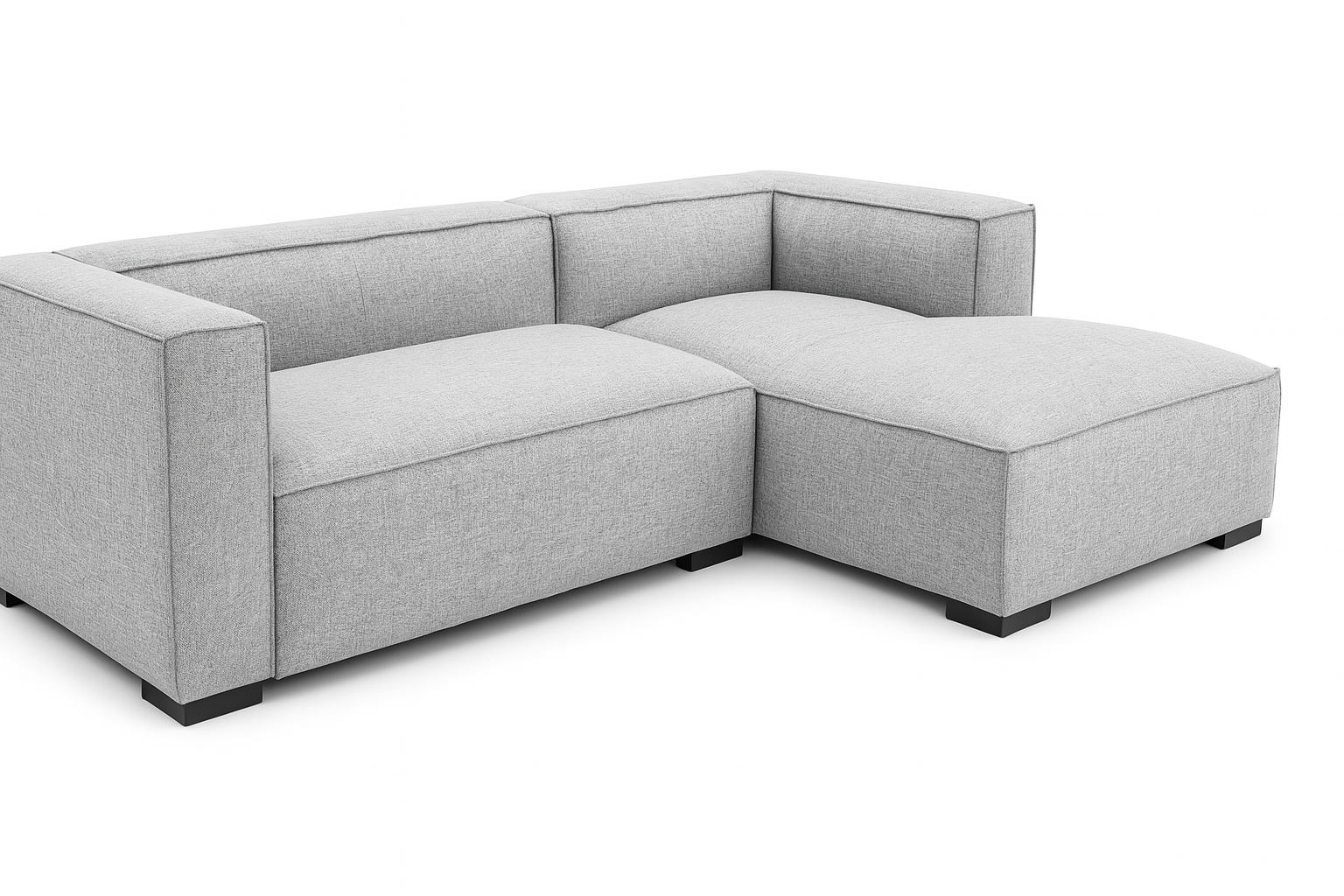 Palms 3-Seater Sofa — Modern Fabric Lounger (Grey)