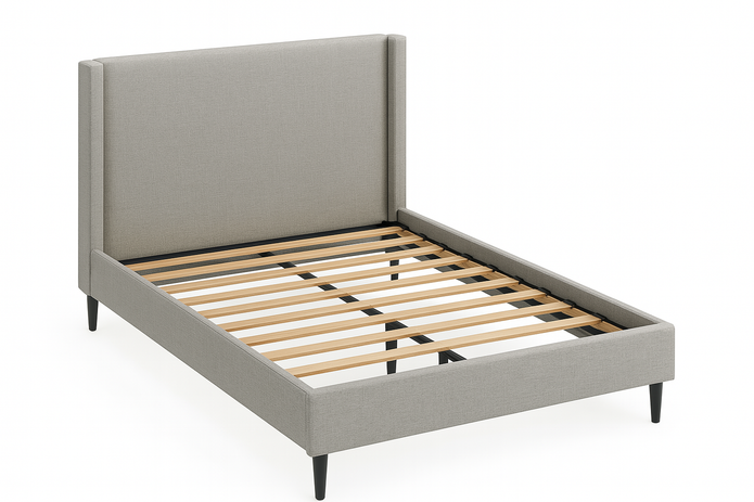 Cityscape Upholstered Bed (Grey) — King & Queen