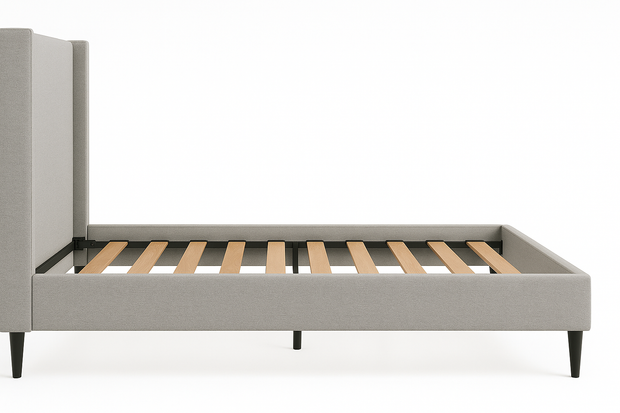 Cityscape Upholstered Bed (Grey) — King & Queen