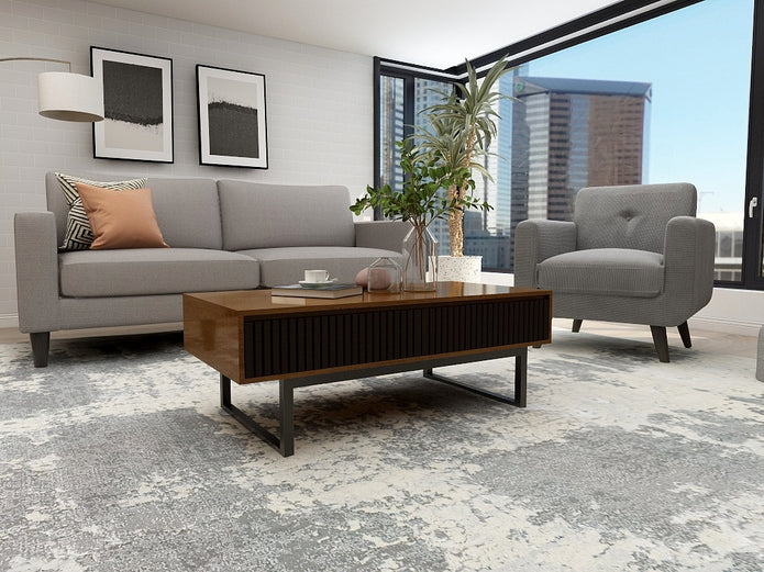 Skyline Sanctuary — 9-Piece Home Furniture Combo (Grey & Walnut)