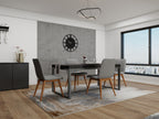 Skyline Sanctuary — 9-Piece Home Furniture Combo (Grey & Walnut)