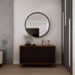 Strata Sideboard in Walnut & Black - Solid Wood Modern Storage Cabinet