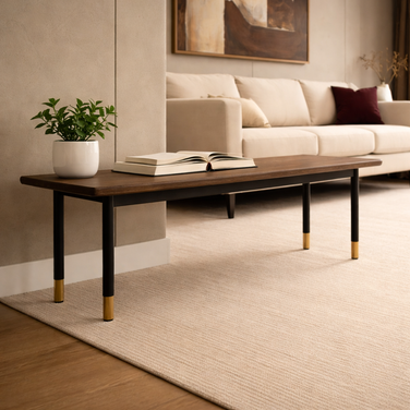 Walnoir Mono luxury modern bench from Elan Collection by DF2H