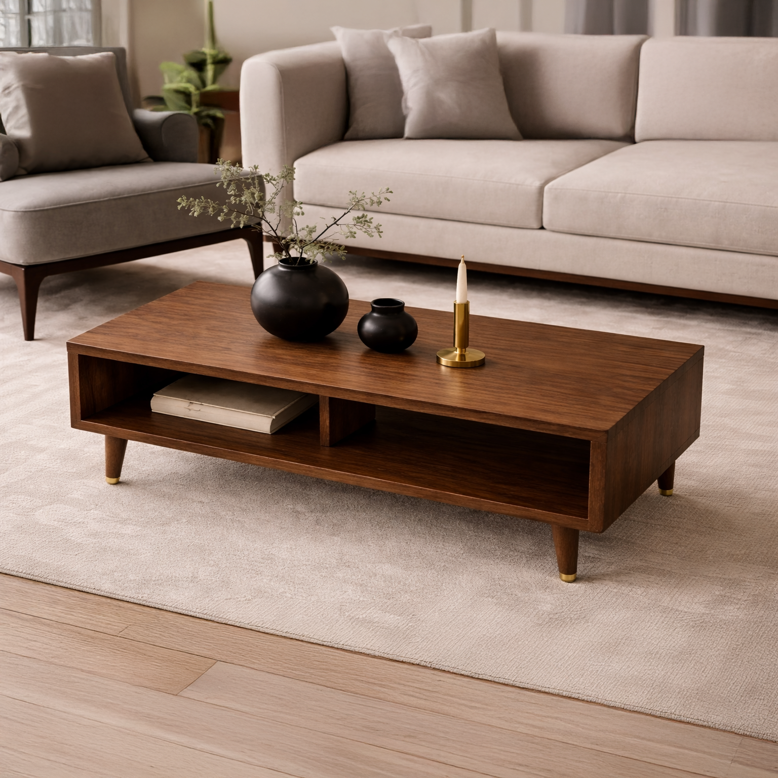 Walnoir Valor luxury solid wood coffee table – NOX collection