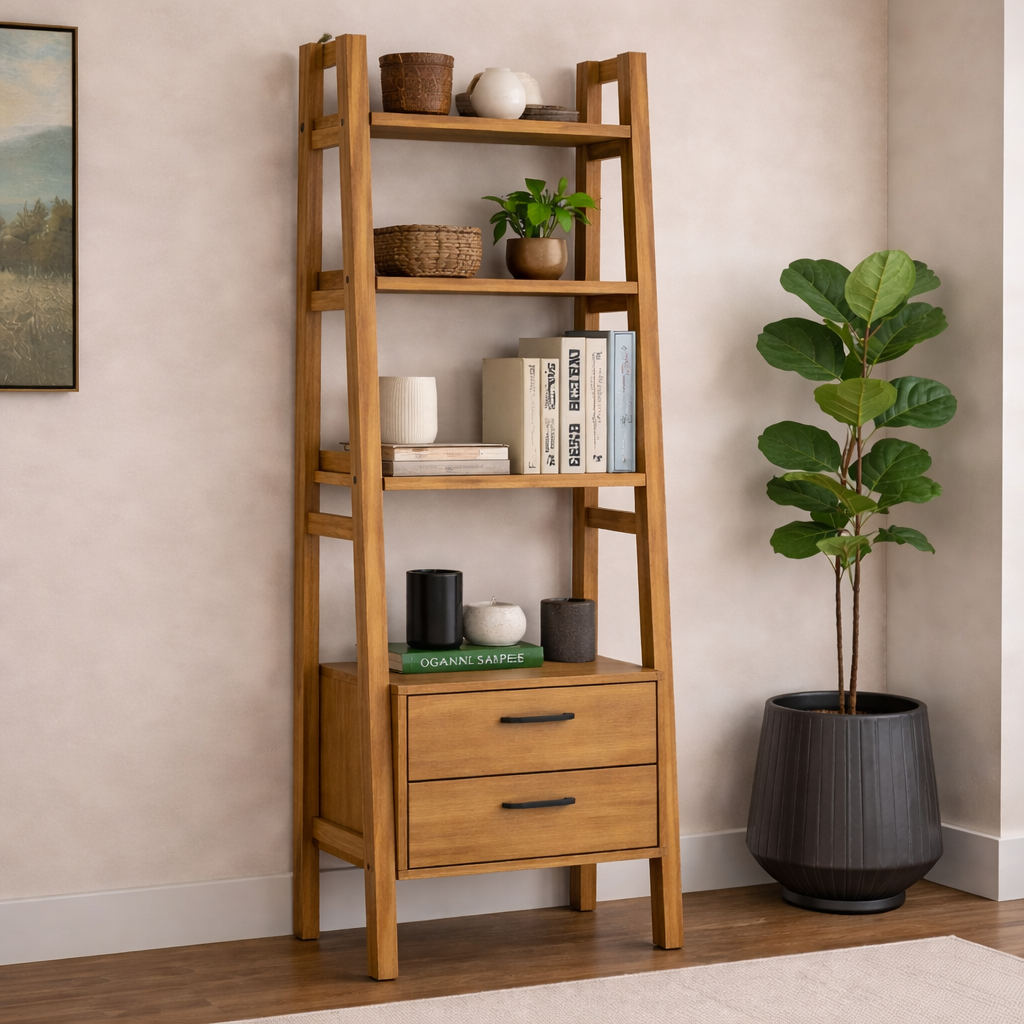 Walnoir Vantage luxury solid wood bookcase from Aurelia Collection by DF2H