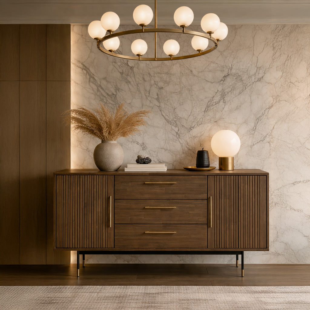 Walnoir Vault solid wood luxury sideboard cabinet from Nocturne Collection by DF2H