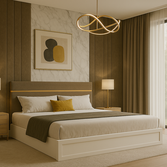 Premium Fabric Finish – Zuri Bed