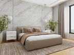 Alto grey bed styled in a modern bedroom