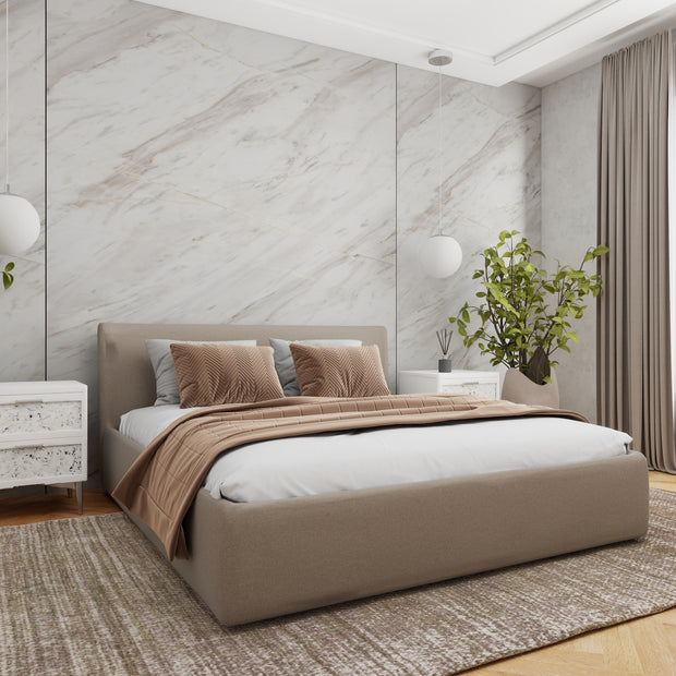 Alto grey bed styled in a modern bedroom