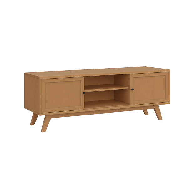 Angled view — Amara TV console Honey Ash