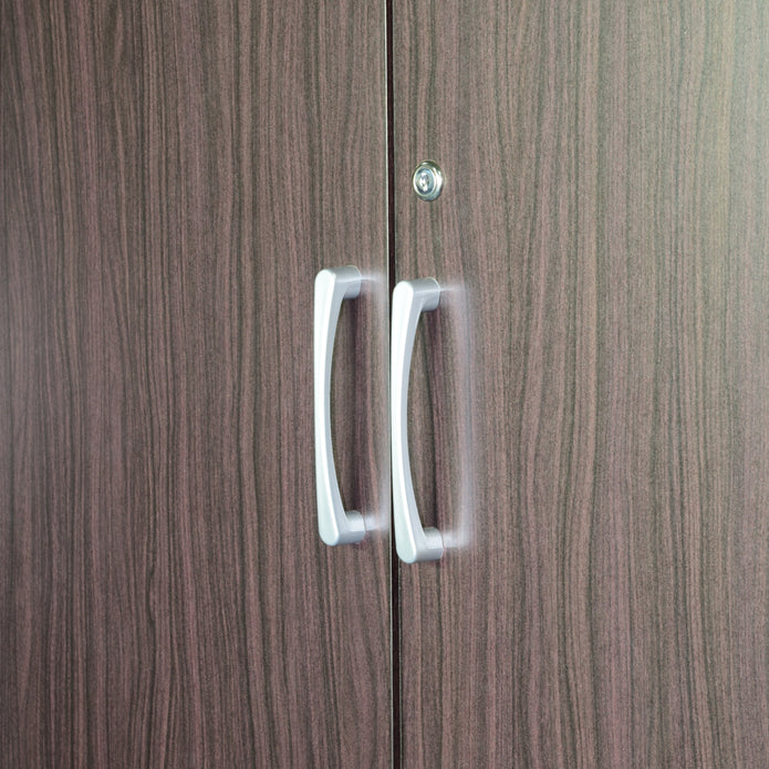 andle and soft-close hinge detail on wardrobe door