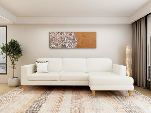 Axis 3-seater sofa Beige styled in living room