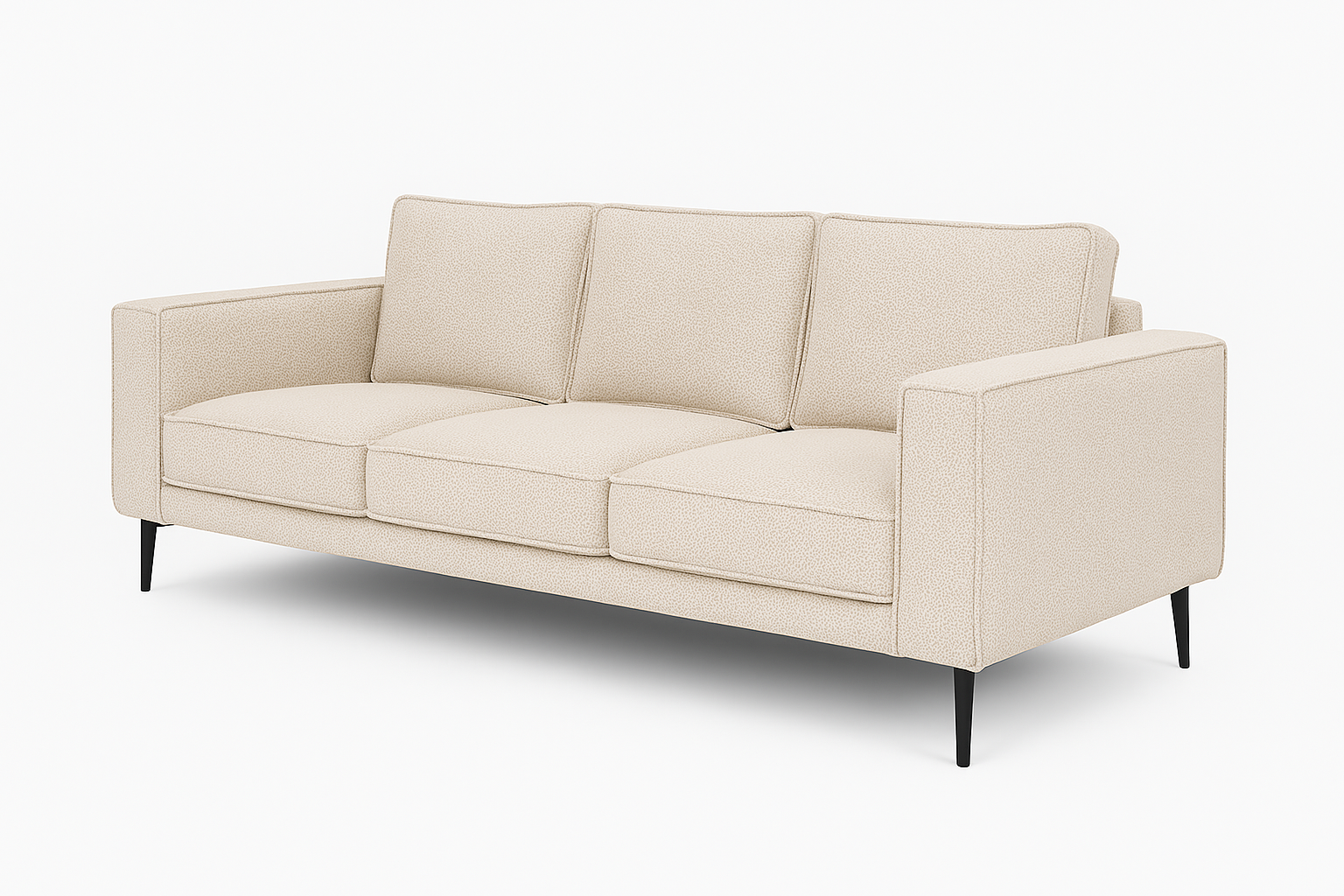 Angled view — Brume 3-seater sofa Beige