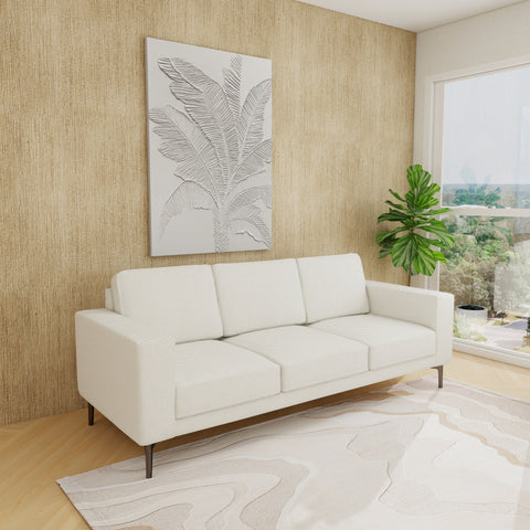 Brume 3-seater sofa (Beige) styled in a modern living room