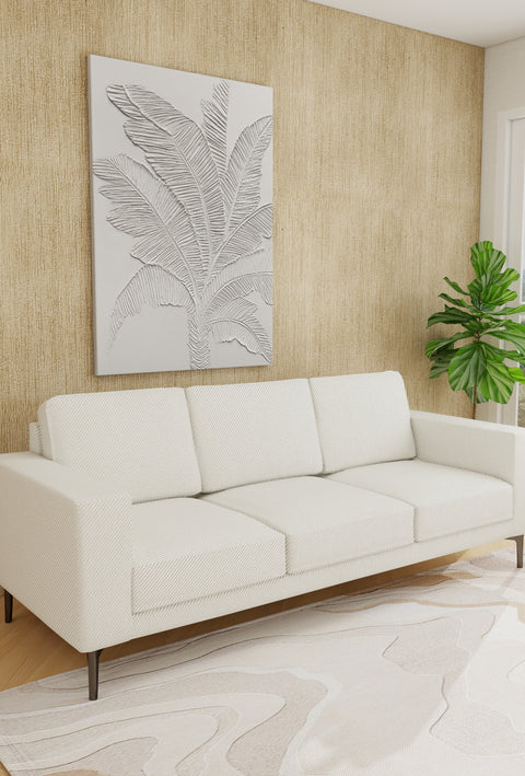 Brume 3-seater sofa (Beige) styled in a modern living room