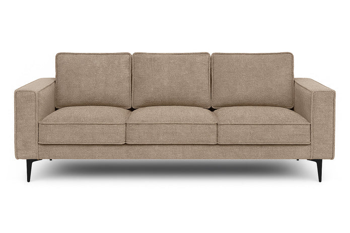Brume 3-seater sofa in Dull Brown — front view