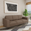 Brume 3-seater sofa (Dull Brown) styled in living room